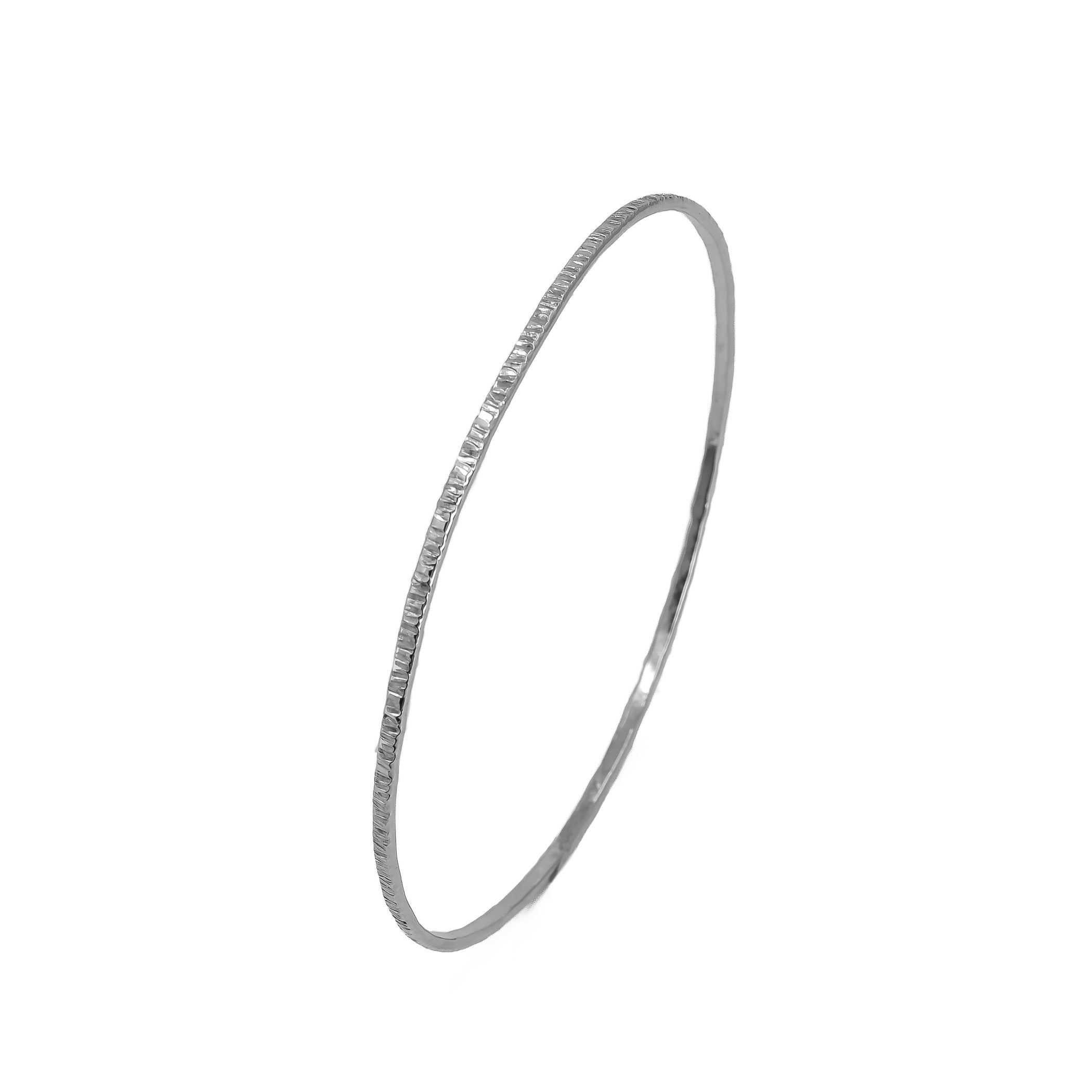 The Original closed birch tree bark bangle bracelet sterling silver