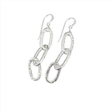 birch tree bark sterling silver stud earrings