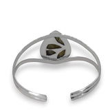 Teardrop Labradorite Cuff Bracelet in Sterling Silver III Back View
