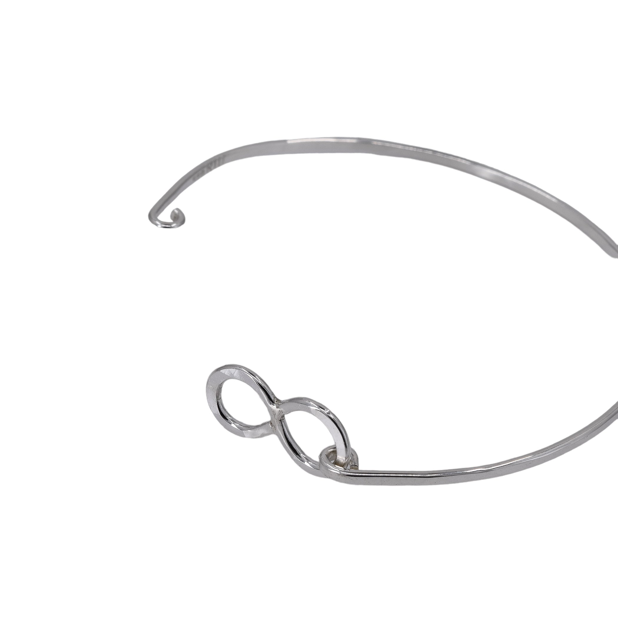 Infinity Sterling Silver Open Bangle | Intuessa Jewelry Co