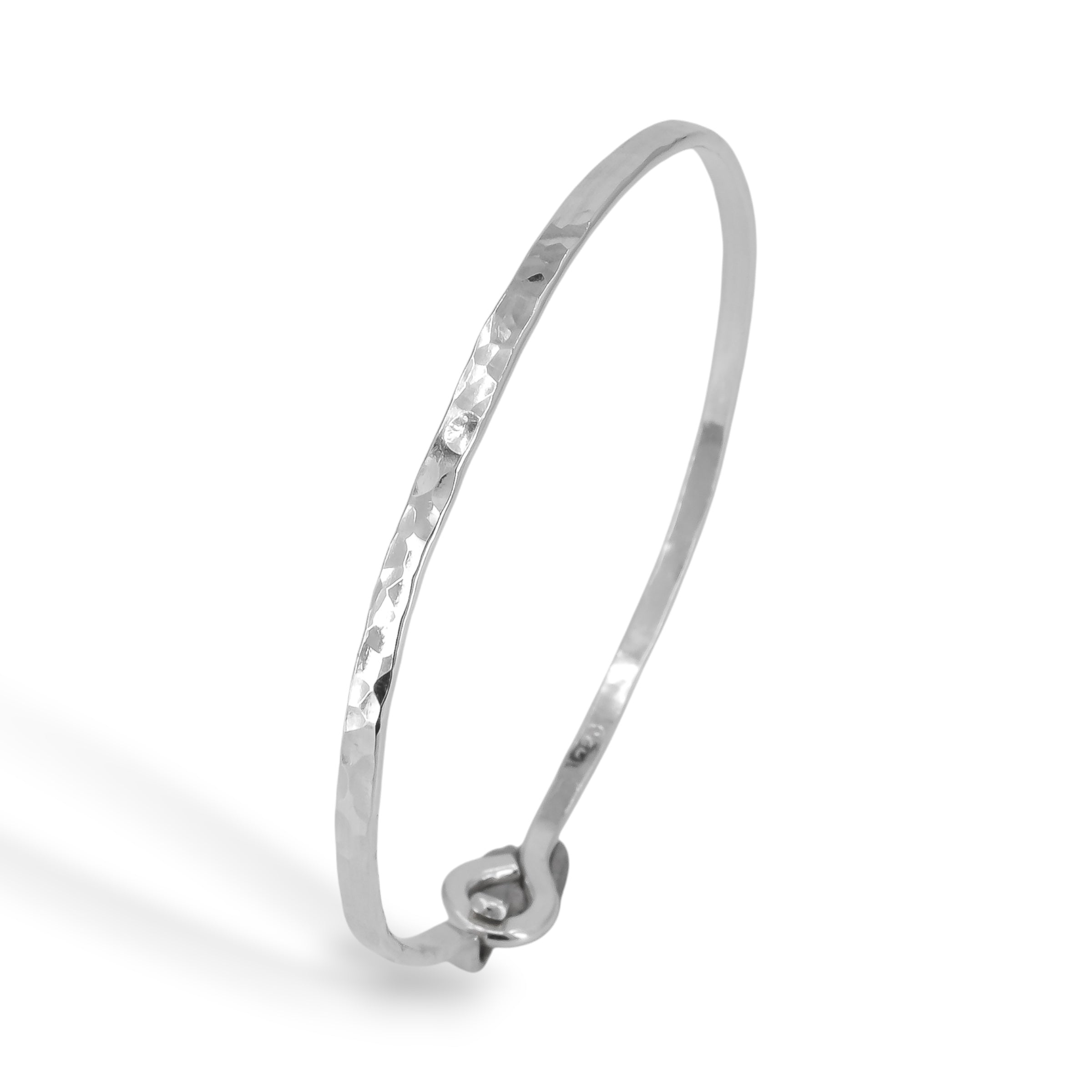 midi sterling silver open bangle bracelet