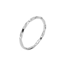 thin twisted rope sterling silver stacking ring