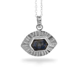 Sterling Silver Evil Eye Labradorite Pendant II
