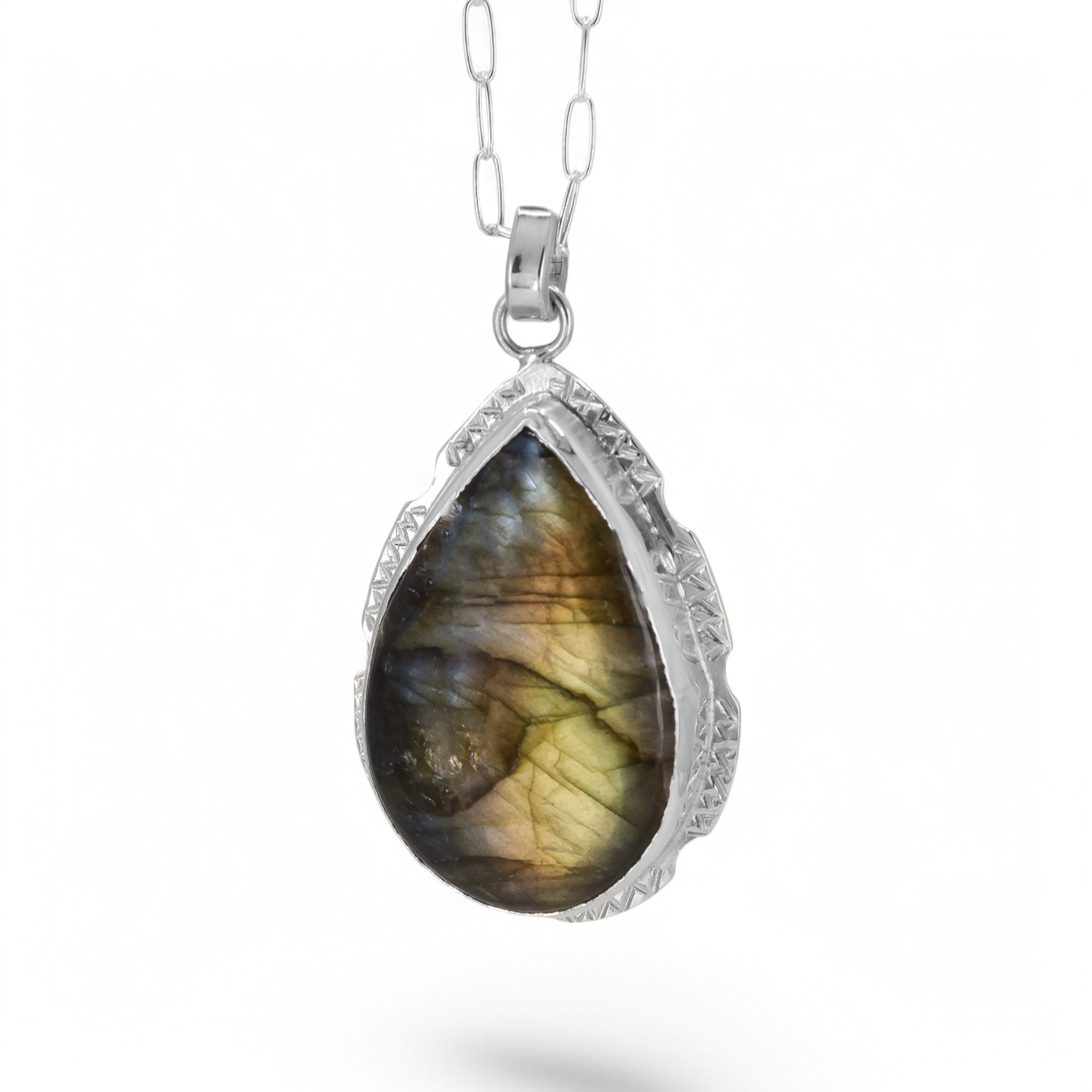 Sterling Silver Labradorite Pendant IV