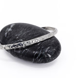 Rustic texture sterling silver cuff bracelet