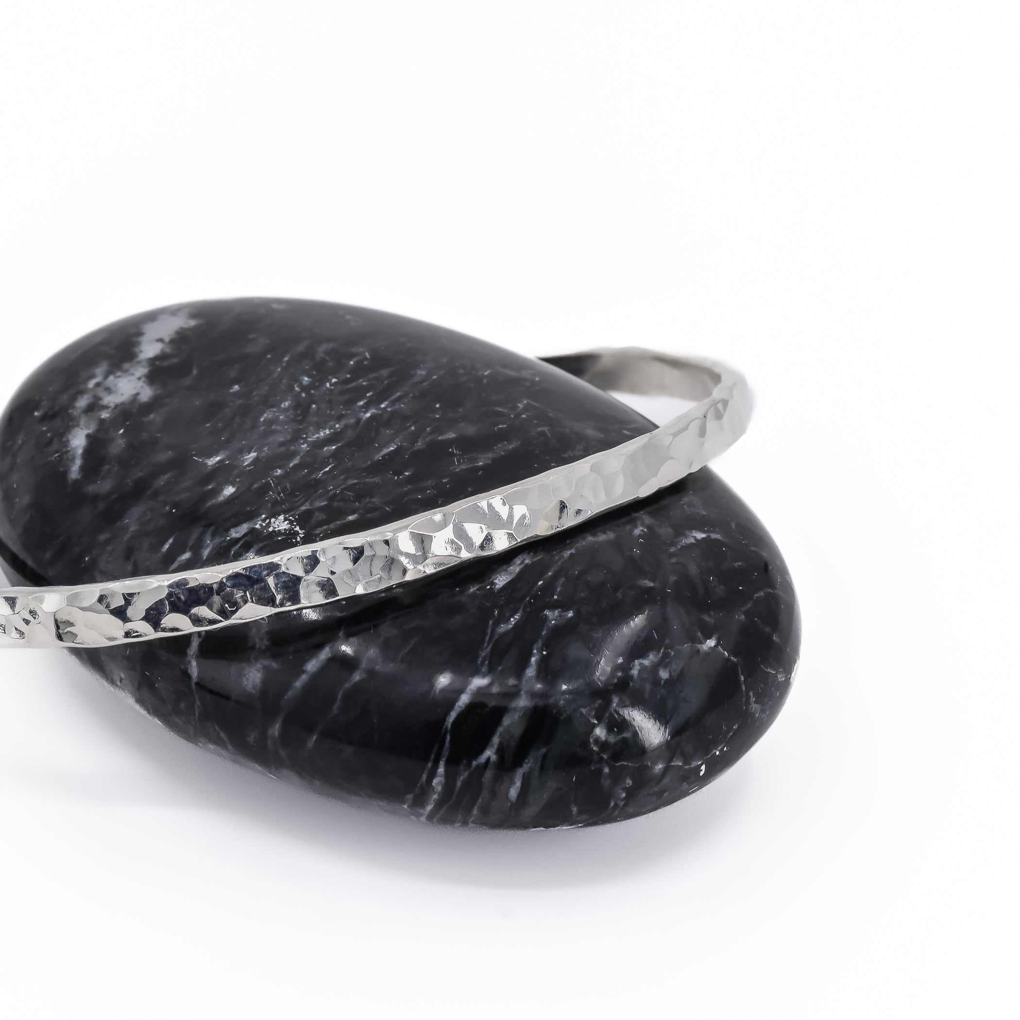 Rustic texture sterling silver cuff bracelet