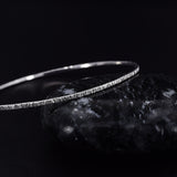 The Original closed birch tree bark bangle bracelet sterling silver