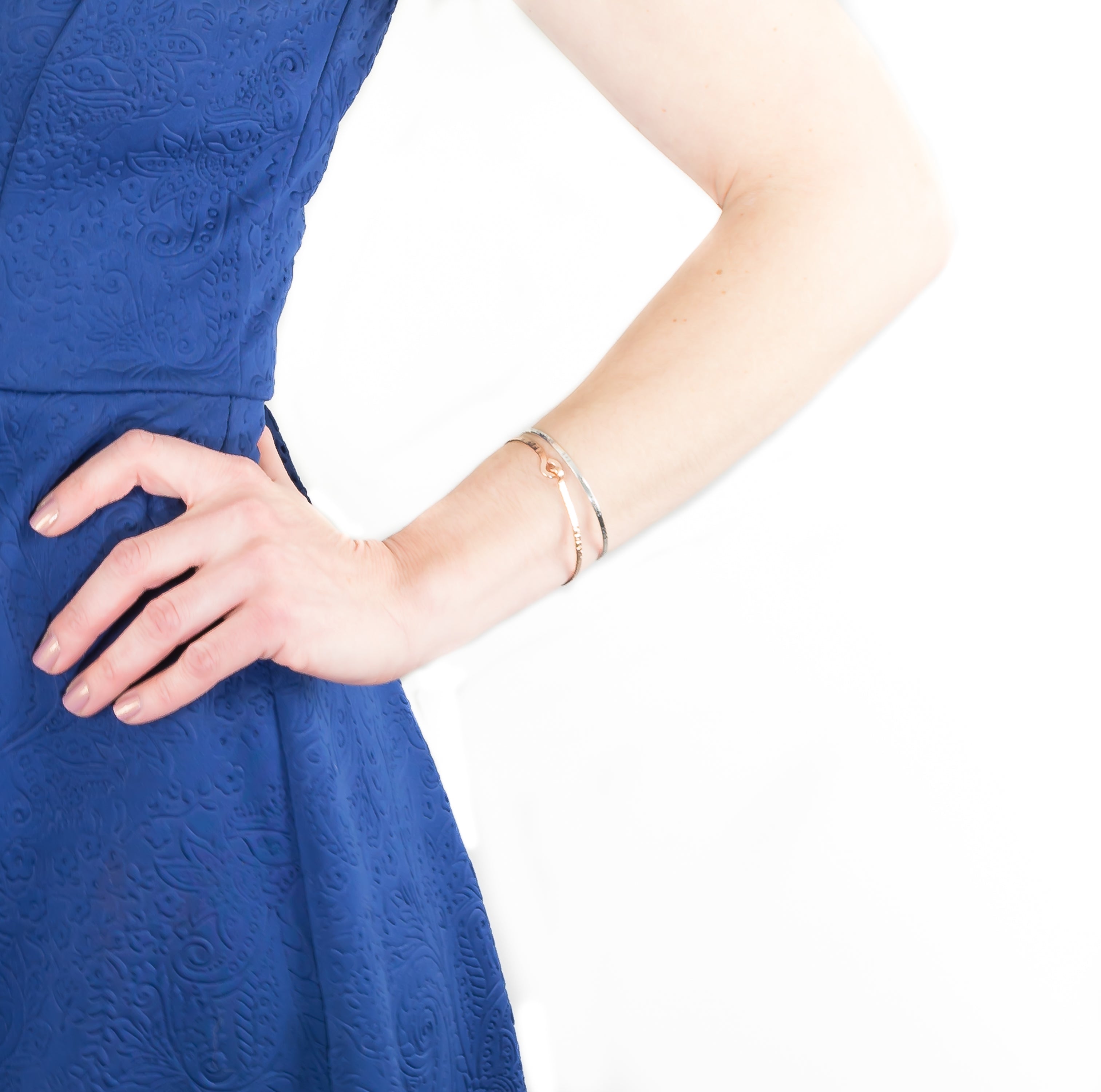 bangle bracelets on model