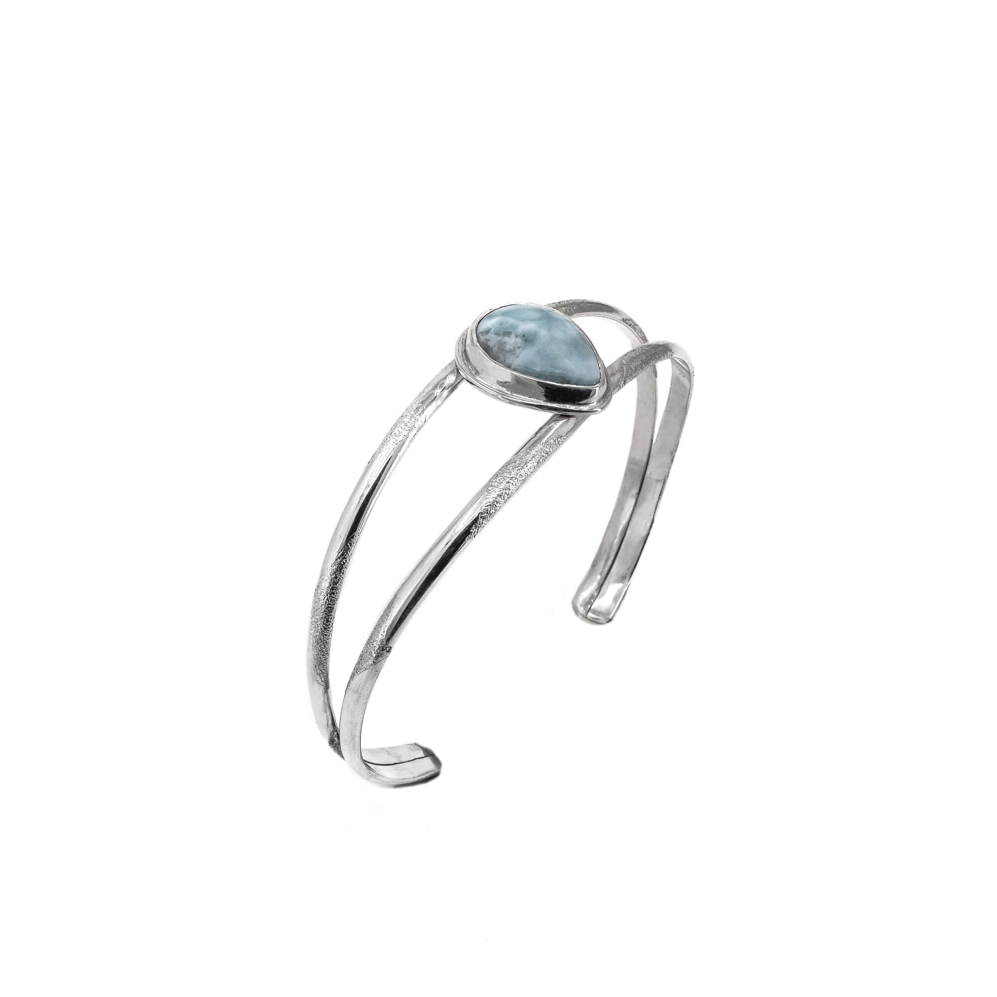 Larimar sterling silver cuff bracelet