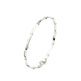 wrapped sterling silver open bangle bracelet