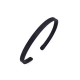 Black oxidized sterling silver cuff bracelet for men