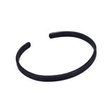Black oxidized sterling silver cuff bracelet for men