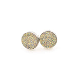 everyday stud earrings white druzy in sterling silver 8mm
